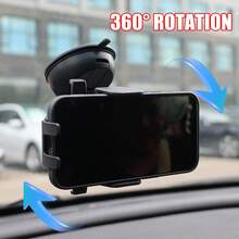 360°旋转车载手机支架 | ABS塑料通用仪表盘导航手机支架，不遮挡空调出风口 - 彩色 - 查看 6