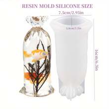 1 buc Lucky Bag Resin Silicon Mold, Geantă în formă de silicon epoxidic Mold, Bijuterii 3D Rășină Turnare Mold, Rășină epoxidic Mare Turnare Meșteșug, Potrivit pentru Masă, Decor Acasă, DIY Floral Conservation - A - Vizualizare 2