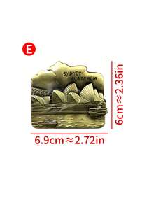 1 chiếc nam châm tủ lạnh 3D trang trí thủ công mỹ nghệ du lịch sáng tạo, nhãn dán tủ lạnh trang trí nhà cửa, nam châm trang trí kiến trúc, phong cảnh và văn hóa. - nhãn dán từ tính - Xem 13