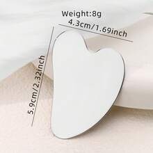 Stainless Steel Massage Board, Facial Beauty Eye Scraping Gua Sha Board, Unblocking Full Body Relaxing Multi-Function Gua Sha Tool - Silver - View 8