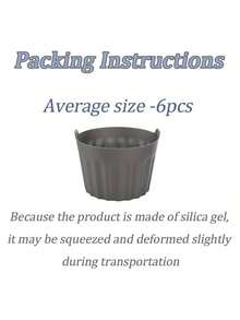 1Pc Reusable Silicone Muffin Cupcake Mould Circle Oven Cute Summer Gifts Personalised Gifts Mother's Day Gift For Cakes Cream Pudding - Multicolor - View 5