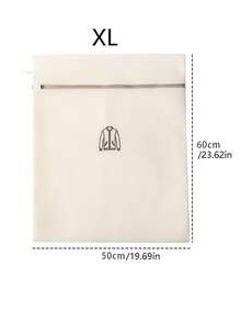 3个装三明治式刺绣洗衣袋，加厚双层衣物洗涤袋，可机洗防护网袋 - 米色 - 查看 19