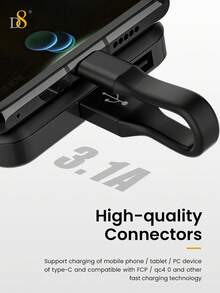 可爱钥匙扣式D8 USB-C钥匙扣数据线，10厘米短款USB-A转USB-C数据线，3A快充，480Mbps数据同步线，便携式迷你充电器，适用于移动电源，小巧精致的钥匙扣数据线，时尚百搭，适合日常使用和旅行，兼容 17/16/16 Pro/16 Pro Max/15/15 Pro/14/13/12/11/XS/XR/X/8，三星手机适用，妇女节礼物 - 彩色 - 查看 6