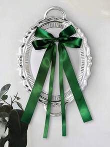 1Pc 5.5 Inch Hair Bow Fashionable Teens Girl Tassel Ribbon Bowknot Hair Bows With Clips With Small Long Tail For Festivals Party - A - View 7