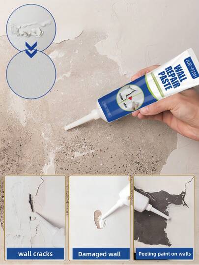 Wall Crack Repair Paste, Stain Covering Repair Agent, Wall Paint Peeling Prevention, Wall Paint Crack Filling Wall Paste, Wall Damage Scratch, Dent, Crack, Nail Hole Repair Paste, Covering Stains, Renovation, Best-Selling Recommendation