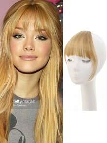 Synthetic Fiber Air Bangs Women's Wig With Sideburns Natural Hair Replacement Hairline Invisible Straight Bangs Wig Patch - Multicolor - View 14