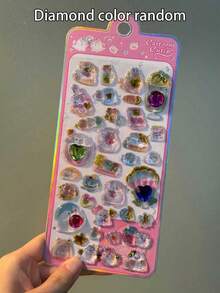 3D Cute Animal Rhinestone Stickers - Cartoon 3D Stickers, Fun Sparkling, Reusable, Great For Decorating Scrapbooks, Planners, Diaries, Notebooks, Phone Cases (Rhinestone Color Random) - Multicolor - View 11