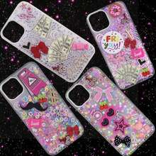 Junk Case Charms Kit,3000PCS Junk Charms For Phone Cases,Nail Charm,Pink Bow,Letter Beads Charm - Trộn - Xem 3