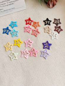 50 Colorful Star Hair Clips/Cute Baby Hairpins For Girls And Children - random multicolor - View 3