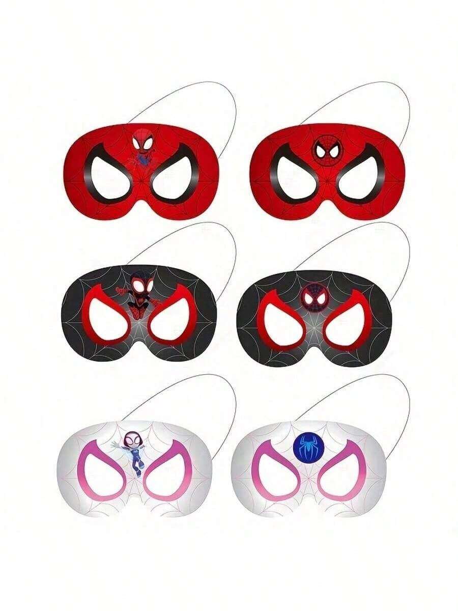Marvel 6pcs, Superhero Masks, Birthday Party Mask Toys, Spherical Masks, Paper Mask Toys, Dress Up Party Decorations, Role-Playing Party Gifts, Suitable As Birthday Gifts, Fan Gifts, New Year's Gift, Valentine's Day Gift, Easter Gift (Stochastic Style) - Multicolor - View 1