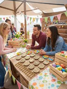 60/30/20/1 Stücke(e) Holz Osterhasen Ei Ornamente, leere Holz Osterier für DIY Basteleien, enthält 30 Seile und 30 Holzstücke, geeignet für Kunstwerke, klassische Osterdekoration, Feiertags-Anhänger oder Ornament, Party Geschenke, Abschlussgeschenke, Heimdekoration, Gartendekoration - Verschiedenfarbig - Übersicht 11