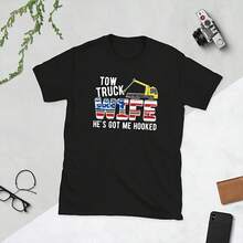 Camiseta unisex para esposa de grúa, esposa de un conductor de grúa. - Negro 5 - Ver 1