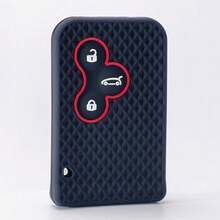 高级硅胶遥控钥匙套 | 兼容雷诺风景/Clio/Logan/梅甘娜2/梅甘娜3/科雷傲 | 防刮防摔防尘钥匙扣保护套 | 精准按键开孔，无信号干扰，柔韧防滑钥匙壳 - 黑色的 - 查看 7