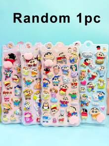 蜡笔小新透明可重复使用自粘贴纸，清新甜美少女简约风，蝴蝶/动物图案，适用于手机、笔记本、水瓶、汽车 - 彩色 - 查看 11