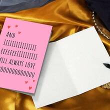 1pc Always Love Your Greeting Card Envelopes, Fun And Creative Holiday Cards, Gifts For Wives Husbands Boyfriends Girlfriends, Sweet And Funny Valentine's Day Cards, Perfect Birthday Gifts - A - View 4