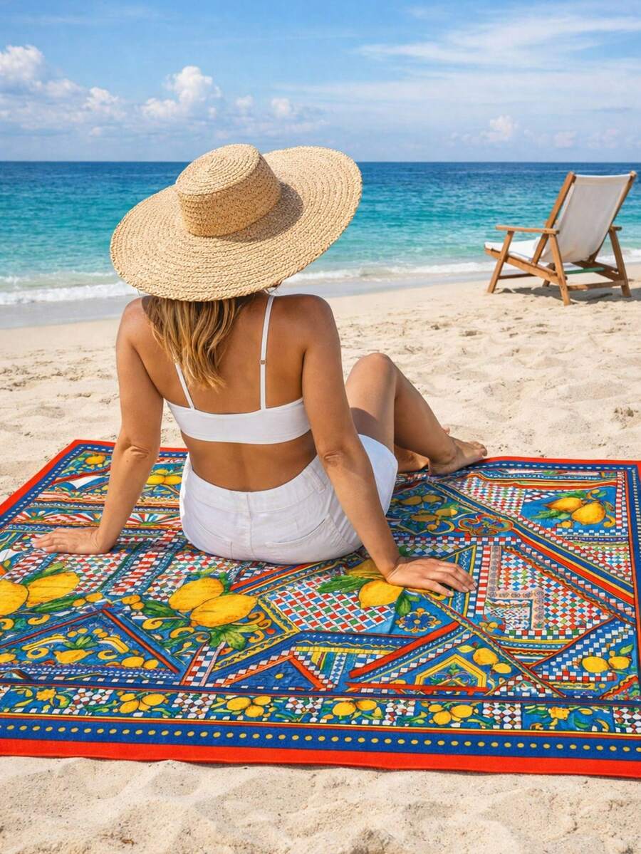 BASSI BRASIL ESTAMPARIA DIGITAL Women's Tropical Beach Cover-Up - Brazil Collection - Holidays, Party, Elegant, For Going Out - Composite Fabric - Beach Cover-Up - Beach, Holiday, Wedding, Vacation, Bachelorette Party, Trip, Summer - 4170 - 查看 1