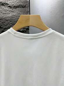 Men's Fashionable Loose Fit Short Sleeve T-Shirt GRDR | Exquisite Design | Summer Essential | Easy To Match | Show Off Your Style - 白色 - 查看 5