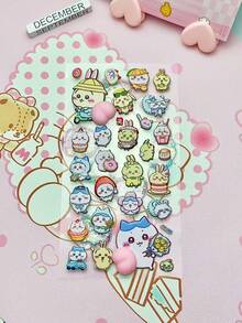 Novos adesivos antiestresse 3D em relevo com desenhos animados fofos - Ideais para decorar o celular das crianças, ótimos para presentear e usar em casa, festas, aniversários e outras ocasiões. Super estilosos! - Multicolorido - Ver 10