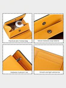Fashion Plain Card Bag Lightweight Anti-Lost Small Card Wallet For Daily Use - Multicolor - View 9