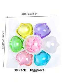 100pcs Pod Deterjen Cucian 7-in-1, Aroma Tahan Lama, Penghilang Noda Ampuh, Perlindungan Warna, Deterjen Cair Konsentrat, Pelembut Pakaian, Anti Bakteri & Tungau Debu - MultiWarna - View 3