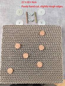 1个鹦鹉咀嚼玩具，笼内减压玩具，宠物鸟撕咬玩具，啃咬板，鹦鹉和爱情鸟必备配件 - 耐用纸质材料，可DIY，鸟笼配件，喂鸟器，鸟类玩具，鹦鹉玩具，咀嚼棒，啃咬玩具，秋千架，攀爬梯，铃铛玩具，益智鸟类玩具 - 彩色 - 查看 12