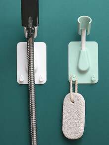 360° Rotatable & Adjustable Strong Adhesive Handheld Shower Head Holder, Waterproof Bathroom Accessory Decor - Shower Head Bracket - View 4