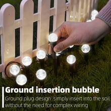 TTDHWW 30-Piece Outdoor Solar Light, Crystal Ball String Light, 19 Ft/6 M IP44 Lawn Light Strip With 8 Lighting Modes And Light-Sensitive Switch, Suitable For Garden, Patio, Path And Landscape Lighting. - 30LED - 查看 4