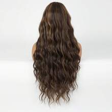 13*4 Deep Wave Lace Front Wig, Natural African Curly Wig, Suitable For Daily Wear And Parties - Brown - View 7