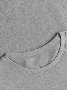 春夏季超寬鬆上衣,100%棉質上衣,女士純色圓領短袖T卹,柔軟舒適,日常休閒,街頭服飾,,y2k,top,summer,spring,t shirt,gym,sport,party top,blouse,romwe,vintage,carnaval,valentijn,sport,parts for mamenu mujer,verano mujer,趣味T卹,vacation, beach,casual,90年代服裝,cute tops,top negros,top blanco,tops verano,primavera,muje,90年代服裝,carnival,四季通用,辦公室/休息室/復古/簡約,westem women, 復活節女裝,80年代學時美式風格和冬季上衣/復古/簡約,westem women,outfits, woman,valentijn,carnaval，花灰色上衣 - 花灰色 - 查看 5