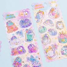 High-Quality 3D Cute Stickers, Fun Shiny Embossed Decoration, The Background Color Is Random.,Three-Dimensional Fun Japanese Anime Stickers, Crystal Stickers, With A Solid Texture, Exquisite Solid Shape, Self-Adhesive Waterproof Non-Stick Decorative Stickers - Multicolor - View 7