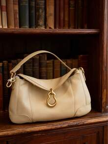 2026新款JW PE Jayla单肩包，葫芦吊坠装饰，独特设计，适合工作、通勤、约会、外出、聚会、旅行、购物等多种场合。 - 卡其色 - 查看 6