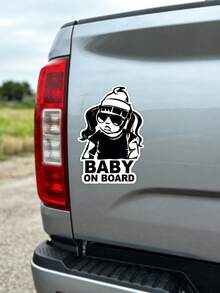 1张乙烯基“车内有婴儿”贴纸，趣味儿童汽车窗贴，耐用防水，易于粘贴和移除 - 惡搞小孩 - 查看 9