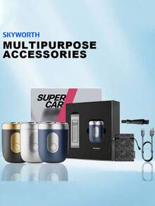 SKYWORTH 400mAh可充电电动剃须刀，IPX7级防水，干湿两用，全身可水洗，2个不锈钢刀片，一键启动，银色、黑色和蓝色可选，适合淋浴时使用，最大限度减少皮肤刺激。 - 彩色 - 查看 5