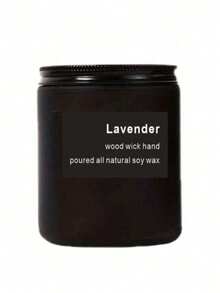 Matte Black Large Candle, Smokeless Soy Wax Frosted Glass Cup, Unisex Scented Candle Creative Gift, Suitable For Dining Room, Bedroom, Bathroom, Study, Christmas, Thanksgiving, Christmas Eve, Mother's Day, Birthday - one-size - View 8