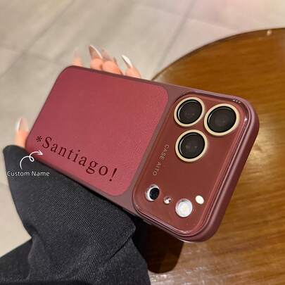 Personalized Initial Phone Case With Textured Design 3D Engraving And Hot Stamping Technology Compatible With IPhone 17 Pro Max Series Full-Cover Design For Drop Protection Scratch Resistance Fingerprint-Free Surface The Perfect Gift For Christmas And Anniversaries