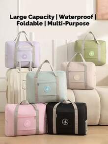 Foldable Travel Bag Large Capacity Duffel Bag Waterproof Hand Bag With Dry Wet Separation Pockets And Dual Side Pockets Lightweight Sport Gym Bag Clothing Storage Bag For Traveling Weekend College Holiday For Men Women Travel Essential Camping Essentials - Multicolor - View 2