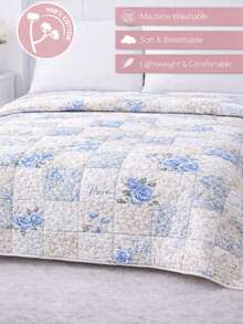 100% Cotton Quilt Bedspread – Lightweight Multi-Purpose Coverlet – All Season – Made In Turkey - Multicolor - View 4