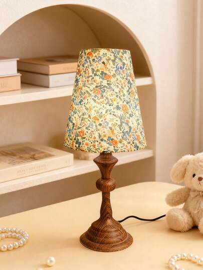 1pc Wood Grain Texture Decorative Table Lamp, Suitable For Living Room, Study, Hotel Bedside, Outdoor Camping, Festival Gift, Bedroom, Reading, Children, Decoration, Pregnancy, Sensor, Prayer Corner, Italian, Minimalist, European, Chinese, French, Modern Arabic, Minimalist Islamic, Oasis Eclectic Style