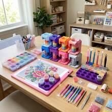 Diamond Painting Drill Funnel Tool - Fits Small Round Containers & Bottles (4.6cm/1.38in & 4.9cm/1.93in Height) - Essential Diamond Painting Accessory - Black - View 4