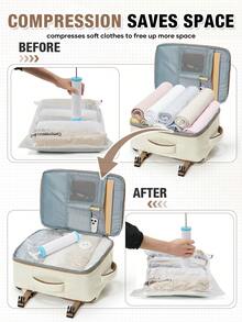 40x25x20厘米，符合登机行李尺寸规定的手提包/短途旅行背包，可装14英寸笔记本电脑，轻便通勤背包，时尚电脑包，短款商务旅行包，纯色，旅行/拉杆/飞机适用背包，笔记本电脑背包，男女皆宜的礼物 - 彩色 - 查看 3