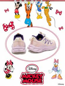 Disney 1 Pair Kids' Sneakers, Suitable For Daily Wear, Festivals, Sports, Outdoor Activities, Comfortable, Non-Slip, Durable, Breathable (Boys' Sneakers, Boys' Skate Shoes, Kids' Sports Shoes, Girls' Sneakers, Girls' Skate Shoes) - Pink - View 3