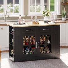 Mobile Storage Islands - Black+Natural + MDF + Kitchen - View 9