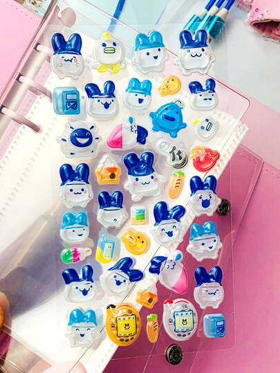 可爱3D水晶贴纸DIY装饰，适用于手账、手机、笔记本电脑、行李箱、水瓶、滑板、笔记本、吉他等日常装饰，是儿童生日的绝佳礼物