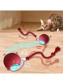 1 set de jouet interactif à bille roulante par gravité, jouet électrique automatique pour chat, balle intelligente pour que le chat joue et se distraie, couleur aléatoire - Multicolore - Voir 8