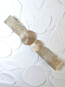 Women's Straw Belt With Elastic Waistband, Fashion Gifts, Nightclub/Party - 金色 - 查看 4