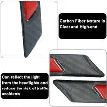 6Pcs Car Reflective Trim Side Marker Stickers Door Reflector Guard Automotive Exterior Accessories Truck Wheel Well Arch Bumper Fenders RedandBlack - Red - 查看 4