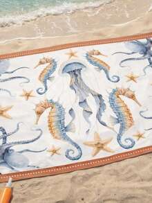 BASSI BRASIL ESTAMPARIA DIGITAL Women's Tropical Beach Cover-Up - Brazil Collection - Holidays, Party, Elegant, For Going Out - Composite Fabric - Beach Cover-Up - Beach, Holiday, Wedding, Vacation, Bachelorette Party, Trip, Summer - 潮汐 6 - 查看 3