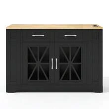 Mobile Storage Islands - Black+Natural + MDF + Kitchen - View 6