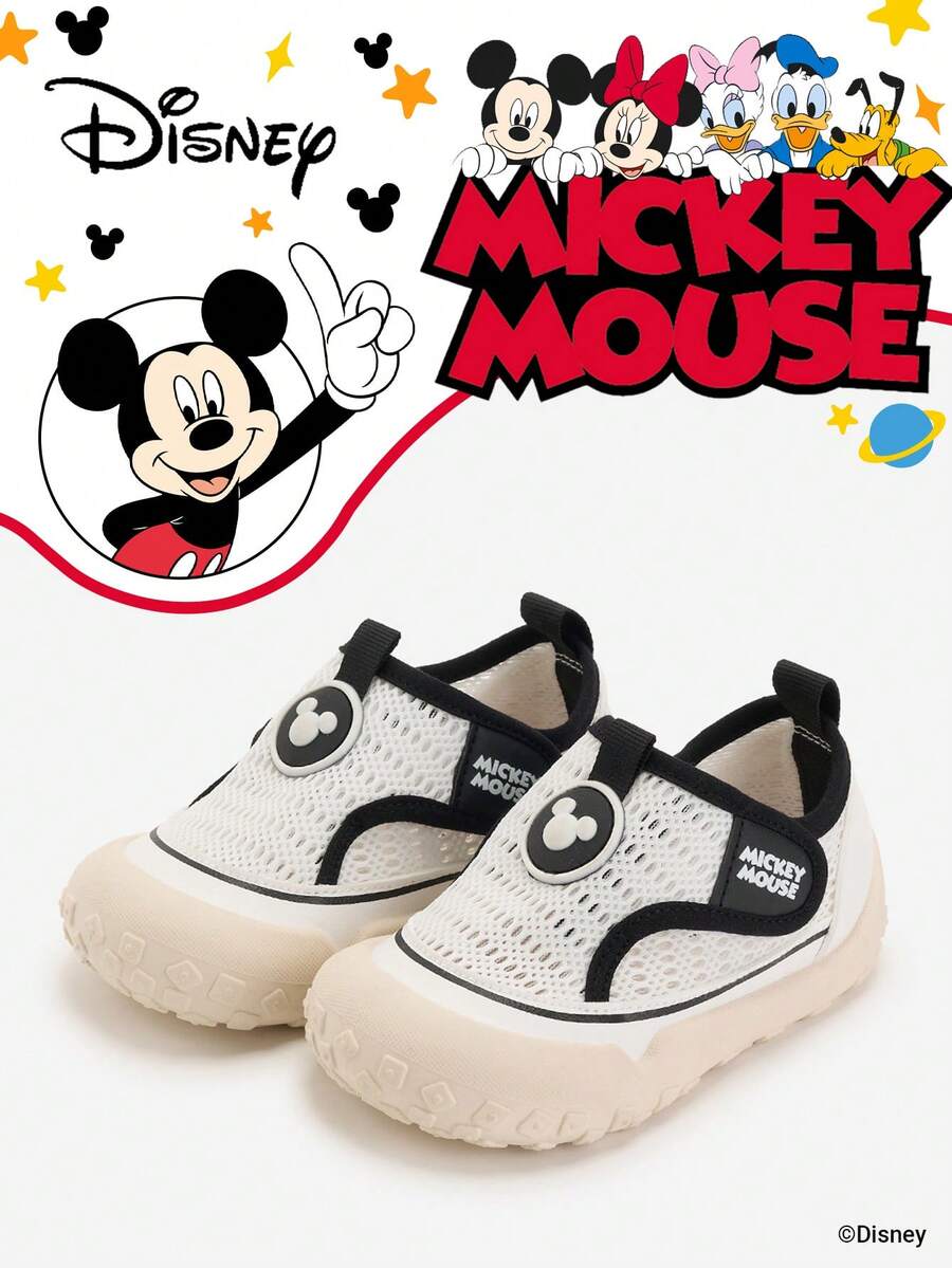 Disney 1 đôi giày thể thao trẻ em, thích hợp cho mặc hàng ngày, lễ hội, thể thao, hoạt động ngoài trời, thoải mái, chống trơn trượt, bền, thoáng khí (Giày thể thao bé trai, giày trượt ván bé trai, giày thể thao trẻ em, giày thể thao bé gái, giày trượt ván bé gái) - màu đen - Xem 1