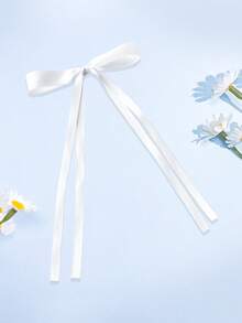 1Pc 6 Inch Hair Bow Fashionable Teens Girl Tassel Ribbon Bowknot Hair Bows With Clips With Small Long Tail For Festivals Party - A - View 22